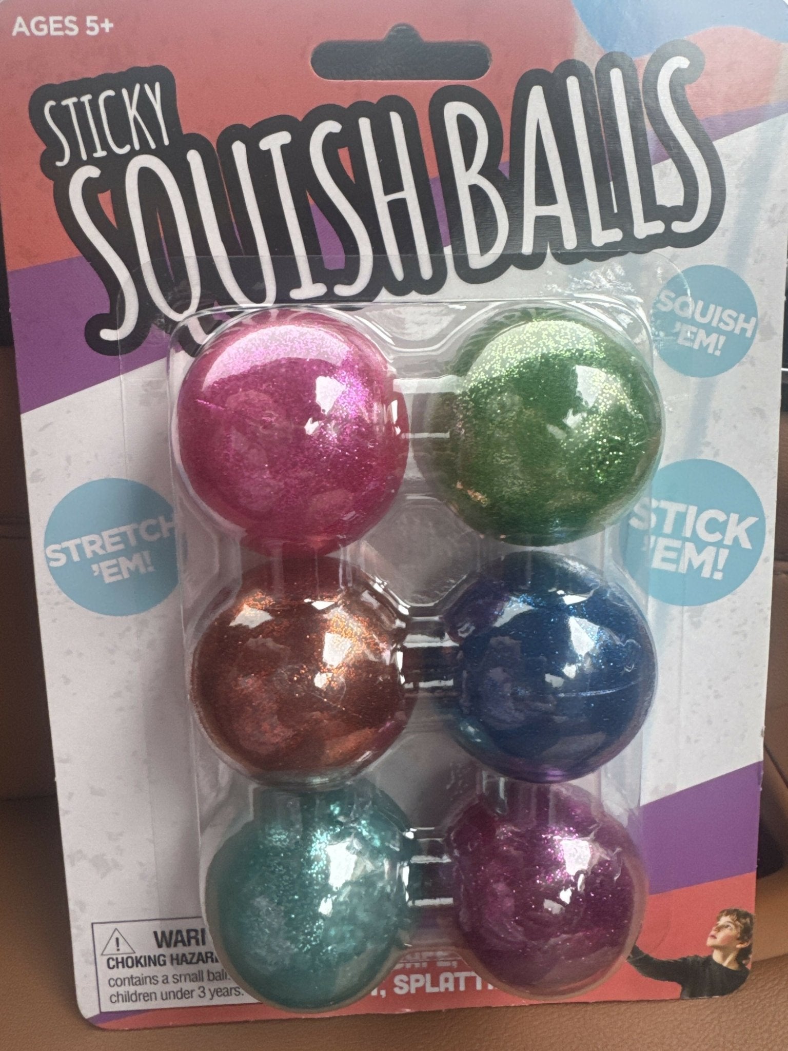 6 pk.sticky,squish balls - Deadwood South Boutique & Company LLC