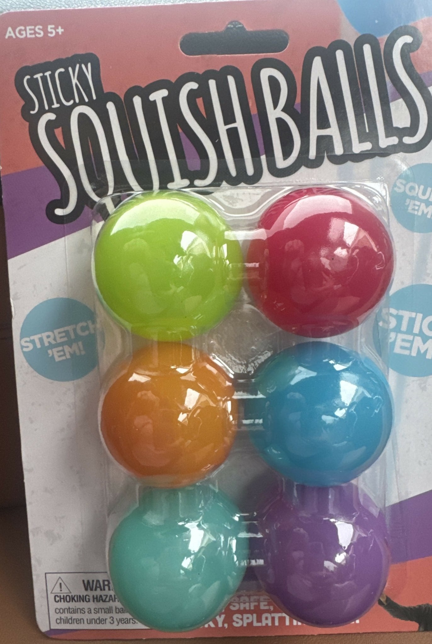 6 pk.sticky,squish balls - Deadwood South Boutique & Company LLC