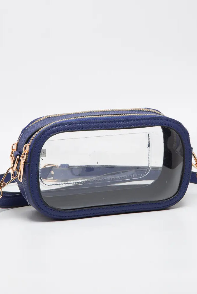 Game Day Clear Oval Crossbody Bags-Bags & Purses-Deadwood South Boutique & Company LLC-Deadwood South Boutique, Women's Fashion Boutique in Henderson, TX
