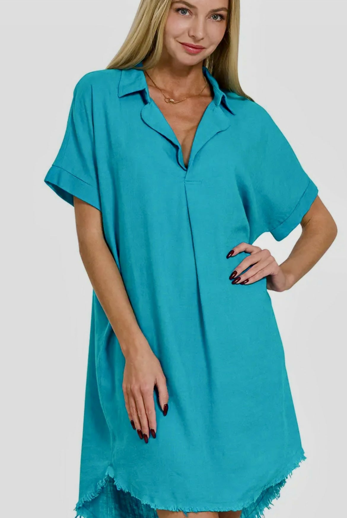 Sandra Linen Shirt Dress-Dresses-Vintage Cowgirl-Deadwood South Boutique, Women's Fashion Boutique in Henderson, TX