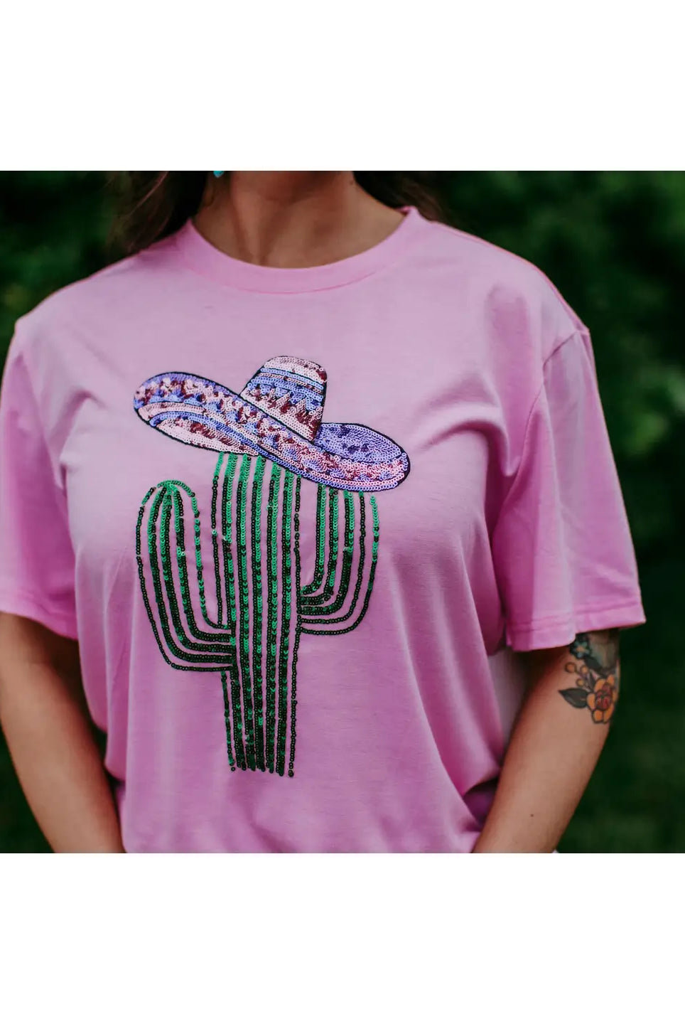 Shiny Saguaro Tee-Tops & Tees-Deadwood South Boutique & Company LLC-Deadwood South Boutique, Women's Fashion Boutique in Henderson, TX