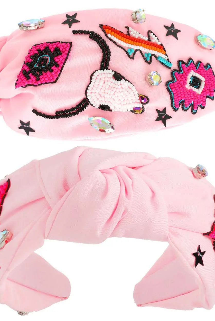 Longhorn Top Knotted Beaded Headband-Headbands-Deadwood South Boutique & Company-Deadwood South Boutique, Women's Fashion Boutique in Henderson, TX