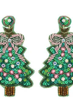 Christmas Tree Beaded Earrings-Jewelry-Deadwood South Boutique & Company LLC-Deadwood South Boutique, Women's Fashion Boutique in Henderson, TX