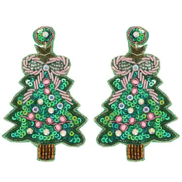 Christmas Tree Beaded Earrings-Jewelry-Deadwood South Boutique & Company LLC-Deadwood South Boutique, Women's Fashion Boutique in Henderson, TX