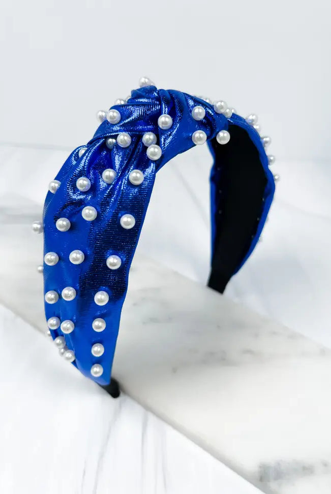 Abbie Metallic Pearl Headband-Headbands-Deadwood South Boutique & Company-Deadwood South Boutique, Women's Fashion Boutique in Henderson, TX