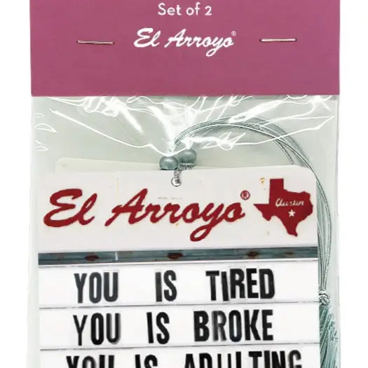 El Arroyo Adulting Car Freshie 2 Pack-Car Freshies-Deadwood South Boutique & Company-Deadwood South Boutique, Women's Fashion Boutique in Henderson, TX