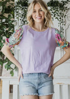Sally Floral Top-Short Sleeves-Vintage Cowgirl-Deadwood South Boutique, Women's Fashion Boutique in Henderson, TX
