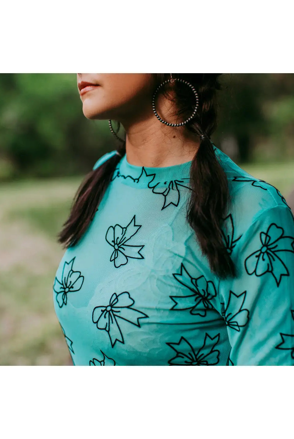 Mesh Bow Top-Tops & Tees-Deadwood South Boutique & Company LLC-Deadwood South Boutique, Women's Fashion Boutique in Henderson, TX