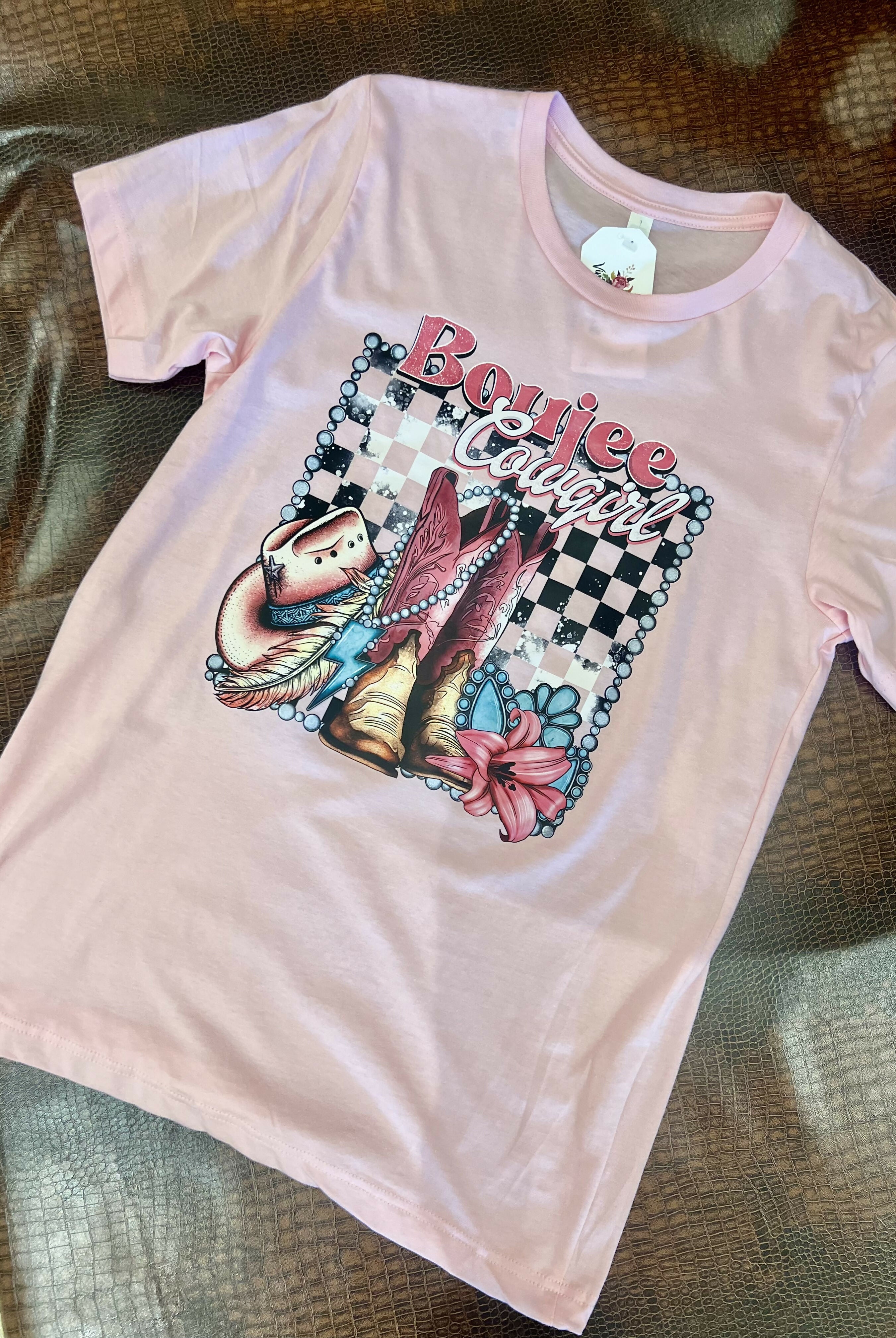 Boujee Cowgirl Graphic Tee-Graphic Tees-Vintage Cowgirl-Deadwood South Boutique, Women's Fashion Boutique in Henderson, TX