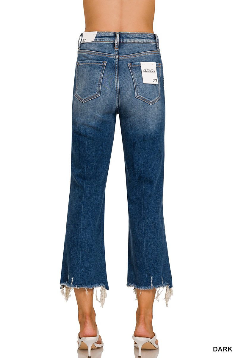 EZ Maxi Distressed Jean-Denim Pants-Deadwood South Boutique & Company LLC-Deadwood South Boutique, Women's Fashion Boutique in Henderson, TX