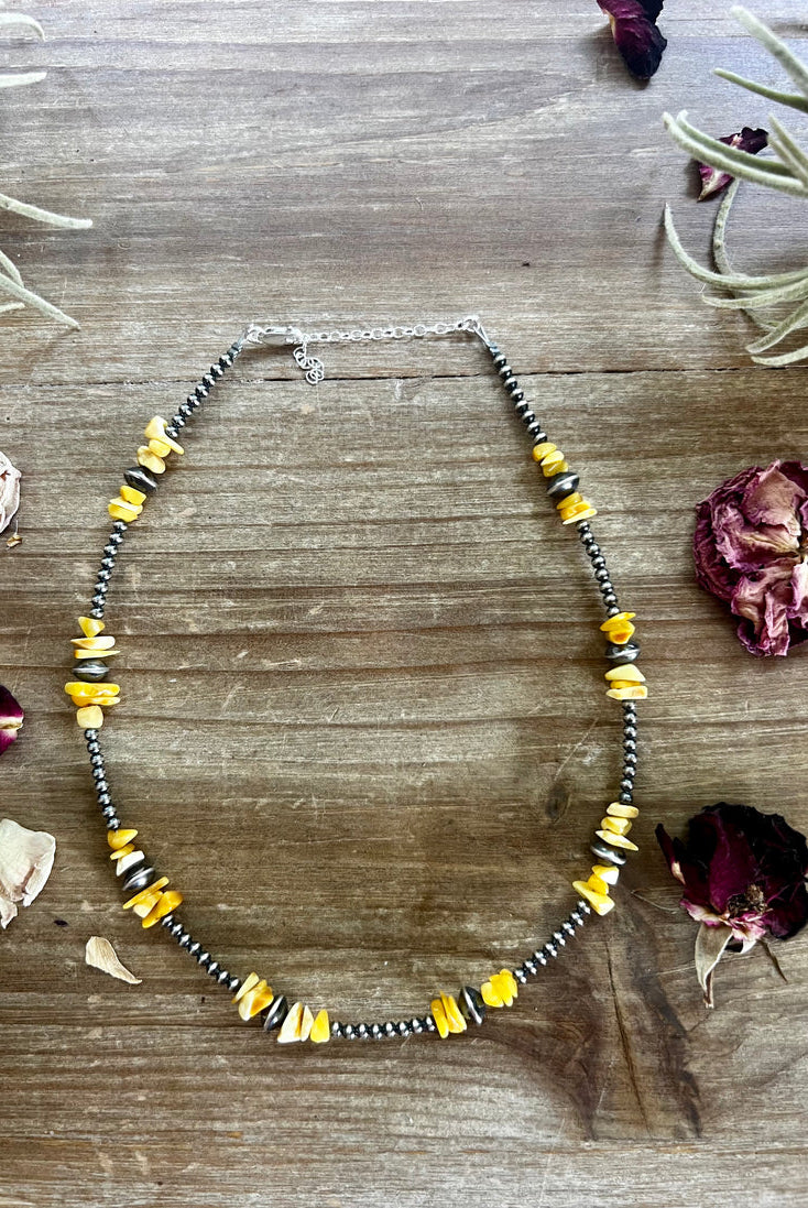 Ashley Sterling Silver Pearl & Amber Necklace-sterling silver pearl necklace-Deadwood South Boutique & Company LLC-Deadwood South Boutique, Women's Fashion Boutique in Henderson, TX