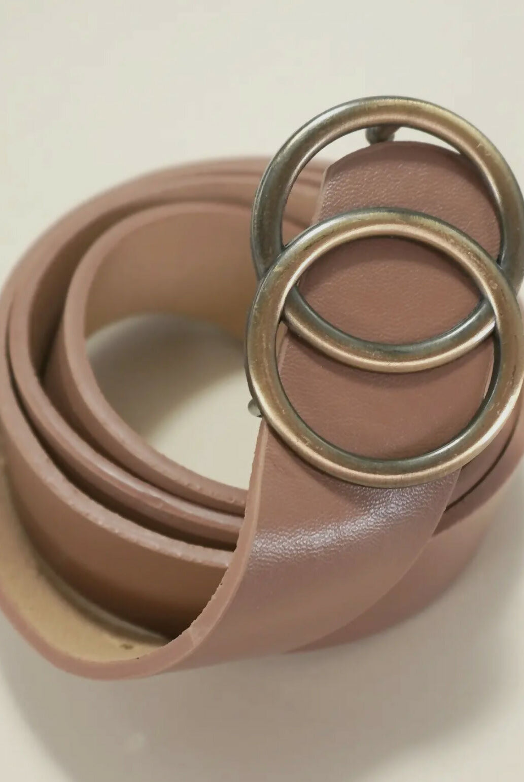 Taupe Double O Buckle Belt-Accessories-Vintage Cowgirl-Deadwood South Boutique, Women's Fashion Boutique in Henderson, TX