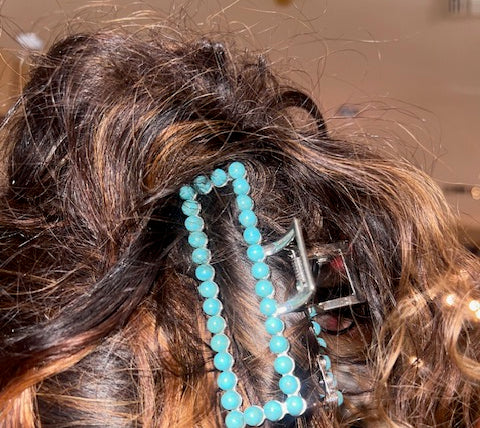 Turquoise Stone Hair Clip-Accessories-Deadwood South Boutique & Company LLC-Deadwood South Boutique, Women's Fashion Boutique in Henderson, TX