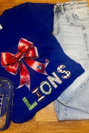 Lions Bow Graphic Tee-Tops & Tees-Deadwood South Boutique & Company LLC-Deadwood South Boutique, Women's Fashion Boutique in Henderson, TX