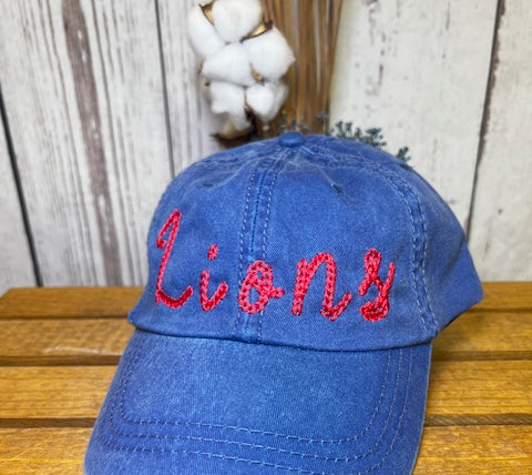 Lions Chain Stitch Polo Cap-Head Gear-Deadwood South Boutique & Company LLC-Deadwood South Boutique, Women's Fashion Boutique in Henderson, TX