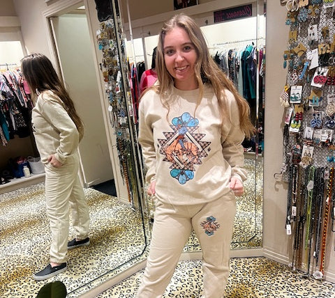 Let's Get Ranchy Sweatpants-Bottoms-Deadwood South Boutique & Company LLC-Deadwood South Boutique, Women's Fashion Boutique in Henderson, TX