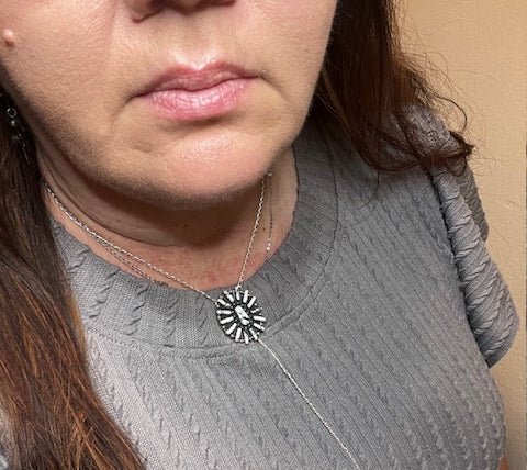 Landry Cluster Sterling Silver Lariat Necklace-Sterling Silver Lariat Necklace-Deadwood South Boutique & Company LLC-Deadwood South Boutique, Women's Fashion Boutique in Henderson, TX