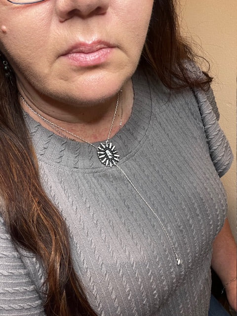 Landry Cluster Sterling Silver Lariat Necklace-Sterling Silver Lariat Necklace-Deadwood South Boutique & Company LLC-Deadwood South Boutique, Women's Fashion Boutique in Henderson, TX