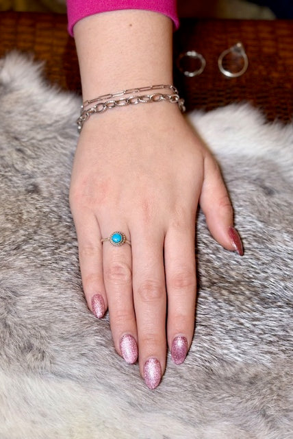 The Rope Turquoise & Sterling Silver Ring-Jewelry-Deadwood South Boutique & Company LLC-Deadwood South Boutique, Women's Fashion Boutique in Henderson, TX