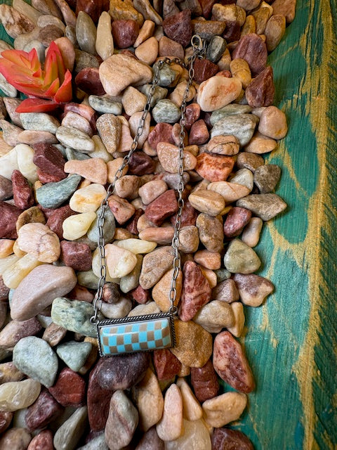 Checkered Bar Necklace-Jewelry-Deadwood South Boutique & Company LLC-Deadwood South Boutique, Women's Fashion Boutique in Henderson, TX