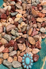 Mixon Paperchain Concho Lariat Fashion Necklace-Jewelry-Deadwood South Boutique & Company LLC-Deadwood South Boutique, Women's Fashion Boutique in Henderson, TX