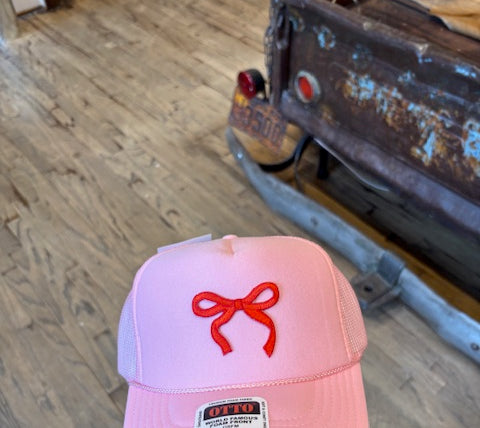 Dainty Bow Trucker Cap-Trucker Cap-Deadwood South Boutique & Company LLC-Deadwood South Boutique, Women's Fashion Boutique in Henderson, TX