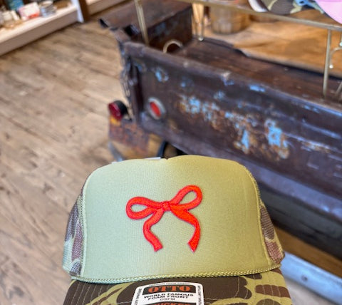 Dainty Bow Trucker Cap-Trucker Cap-Deadwood South Boutique & Company LLC-Deadwood South Boutique, Women's Fashion Boutique in Henderson, TX