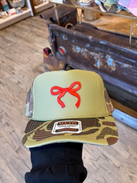 Dainty Bow Trucker Cap-Trucker Cap-Deadwood South Boutique & Company LLC-Deadwood South Boutique, Women's Fashion Boutique in Henderson, TX