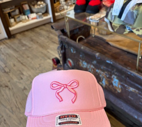 Dainty Bow Trucker Cap-Trucker Cap-Deadwood South Boutique & Company LLC-Deadwood South Boutique, Women's Fashion Boutique in Henderson, TX