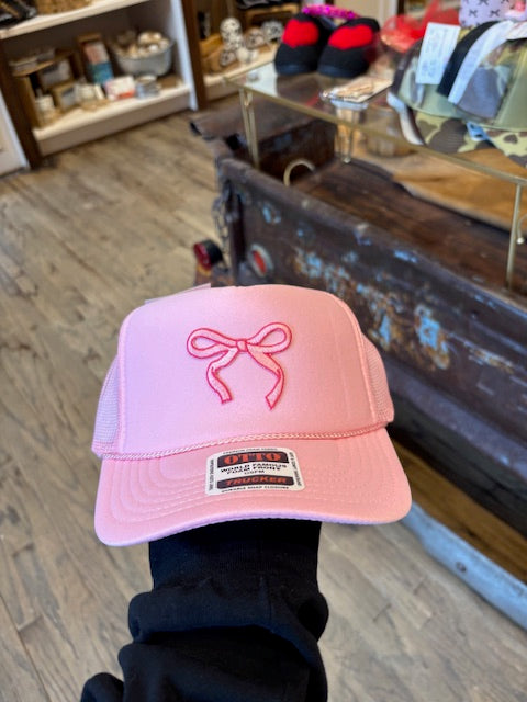 Dainty Bow Trucker Cap-Trucker Cap-Deadwood South Boutique & Company LLC-Deadwood South Boutique, Women's Fashion Boutique in Henderson, TX