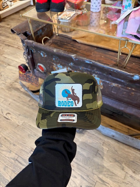 Texas Rodeo Trucker Cap-Trucker Cap-Deadwood South Boutique & Company LLC-Deadwood South Boutique, Women's Fashion Boutique in Henderson, TX
