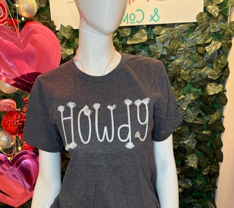 Howdy Bow Embroidered Tee-Graphic Tee-Deadwood South Boutique & Company LLC-Deadwood South Boutique, Women's Fashion Boutique in Henderson, TX