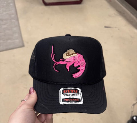 Cowboy Shrimp Trucker Cap-Trucker Cap-Deadwood South Boutique & Company LLC-Deadwood South Boutique, Women's Fashion Boutique in Henderson, TX
