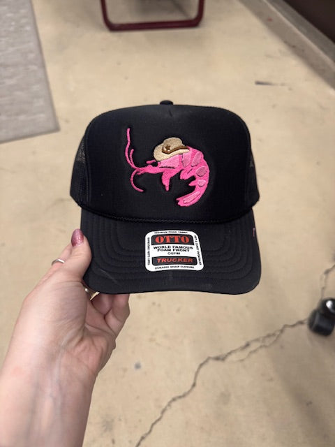 Cowboy Shrimp Trucker Cap-Trucker Cap-Deadwood South Boutique & Company LLC-Deadwood South Boutique, Women's Fashion Boutique in Henderson, TX
