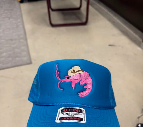 Cowboy Shrimp Trucker Cap-Trucker Cap-Deadwood South Boutique & Company LLC-Deadwood South Boutique, Women's Fashion Boutique in Henderson, TX
