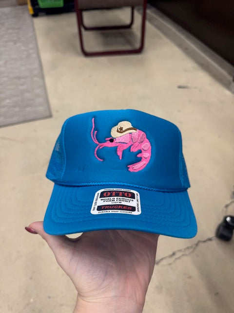 Cowboy Shrimp Trucker Cap-Trucker Cap-Deadwood South Boutique & Company LLC-Deadwood South Boutique, Women's Fashion Boutique in Henderson, TX