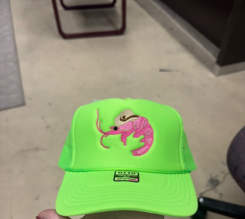 Cowboy Shrimp Trucker Cap-Trucker Cap-Deadwood South Boutique & Company LLC-Deadwood South Boutique, Women's Fashion Boutique in Henderson, TX