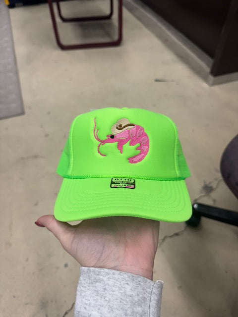 Cowboy Shrimp Trucker Cap-Trucker Cap-Deadwood South Boutique & Company LLC-Deadwood South Boutique, Women's Fashion Boutique in Henderson, TX
