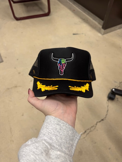 Neon Skull Trucker Caps-Trucker Cap-Deadwood South Boutique & Company LLC-Deadwood South Boutique, Women's Fashion Boutique in Henderson, TX