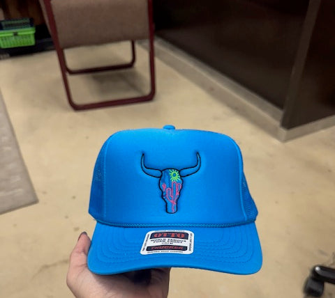 Neon Skull Trucker Caps-Trucker Cap-Deadwood South Boutique & Company LLC-Deadwood South Boutique, Women's Fashion Boutique in Henderson, TX