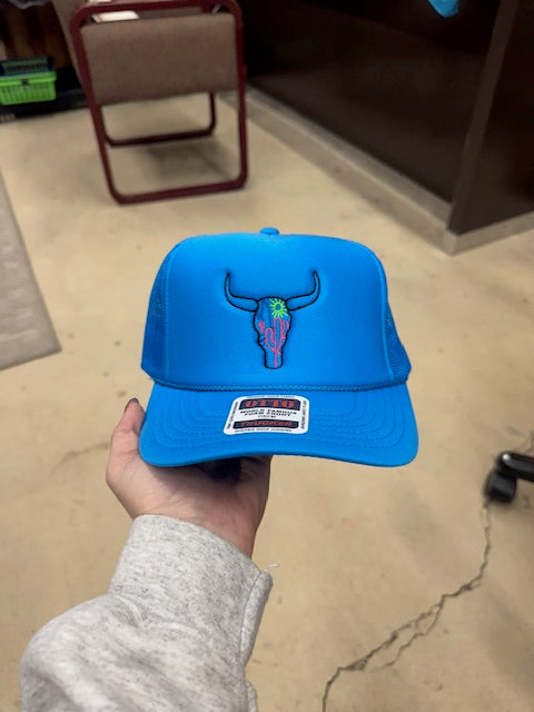 Neon Skull Trucker Caps-Trucker Cap-Deadwood South Boutique & Company LLC-Deadwood South Boutique, Women's Fashion Boutique in Henderson, TX