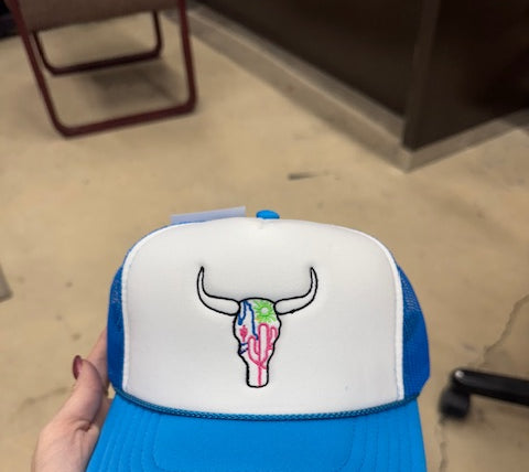 Neon Skull Trucker Caps-Trucker Cap-Deadwood South Boutique & Company LLC-Deadwood South Boutique, Women's Fashion Boutique in Henderson, TX