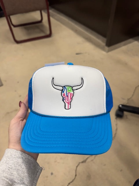 Neon Skull Trucker Caps-Trucker Cap-Deadwood South Boutique & Company LLC-Deadwood South Boutique, Women's Fashion Boutique in Henderson, TX