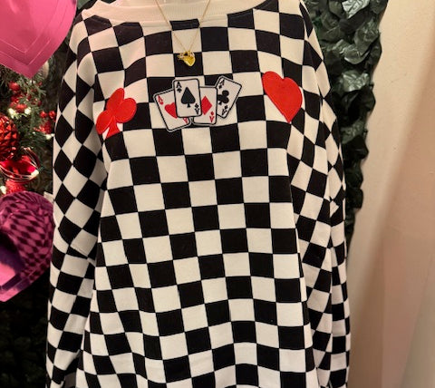 Checks & Balances Crewneck Sweatshirt-Graphic Sweatshirt-Deadwood South Boutique & Company LLC-Deadwood South Boutique, Women's Fashion Boutique in Henderson, TX