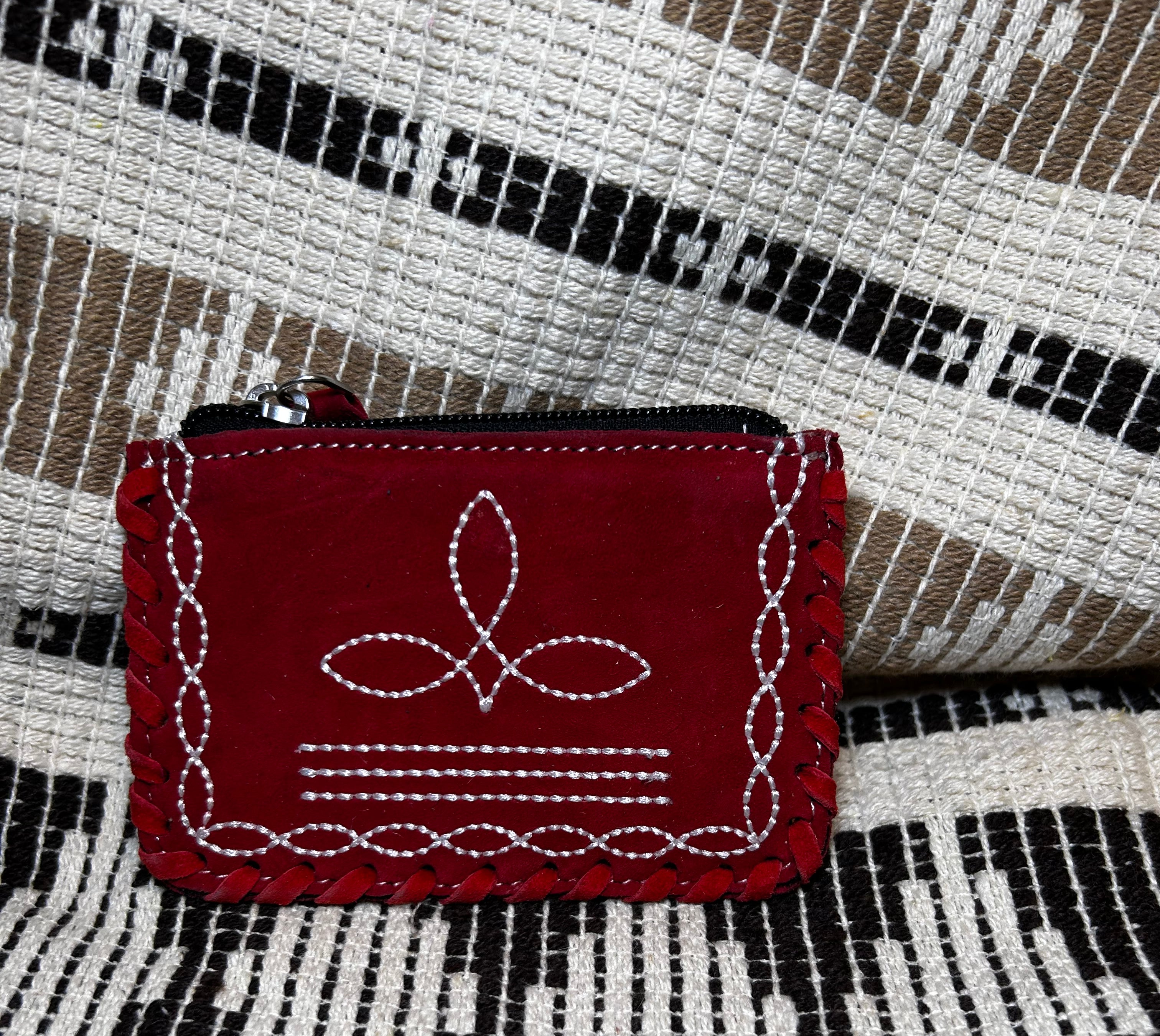 Arlington Suede Boot Stitch Coin Purse-Coin Purse-Deadwood South Boutique & Company LLC-Deadwood South Boutique, Women's Fashion Boutique in Henderson, TX