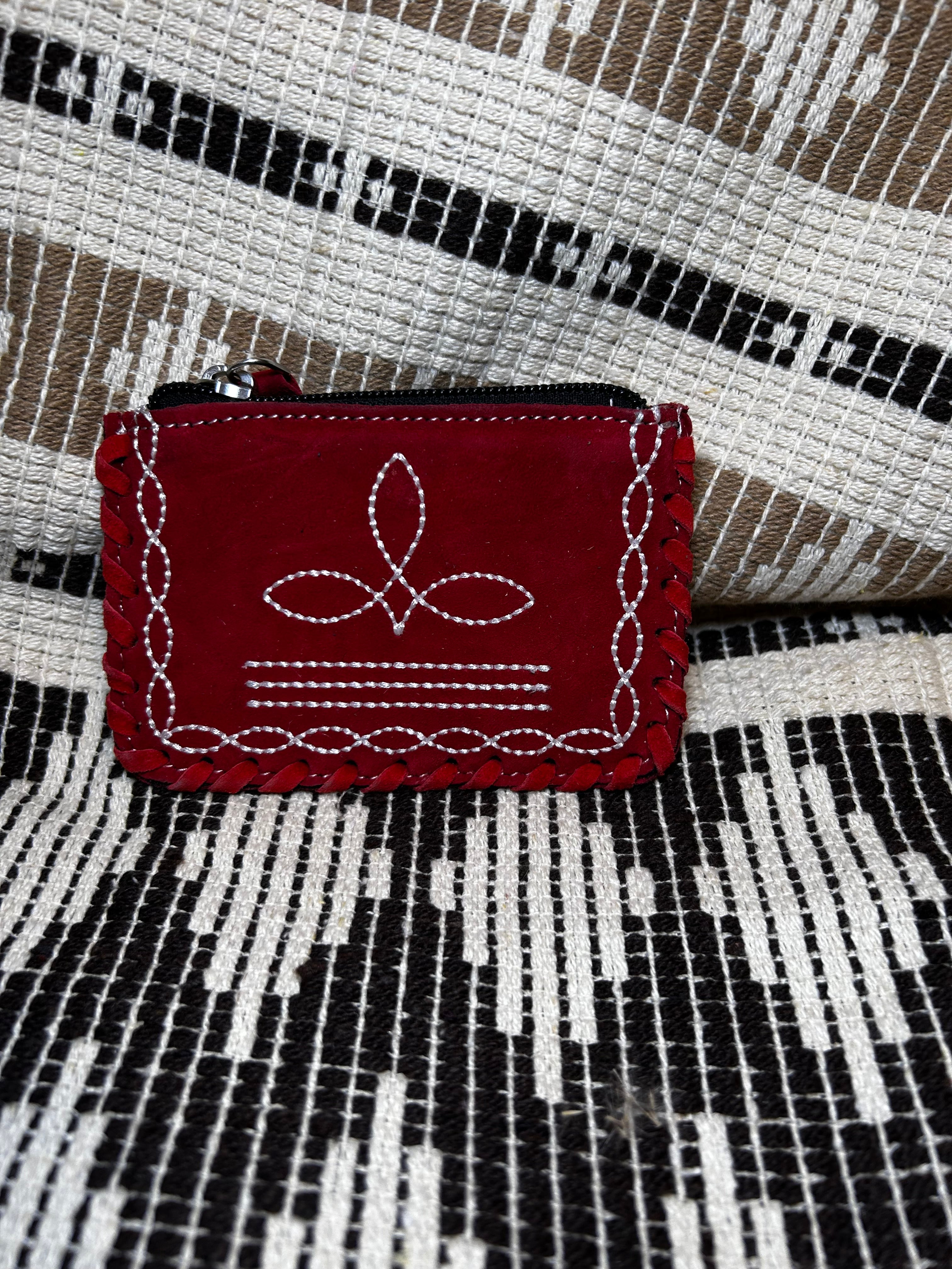 Arlington Suede Boot Stitch Coin Purse-Coin Purse-Deadwood South Boutique & Company LLC-Deadwood South Boutique, Women's Fashion Boutique in Henderson, TX