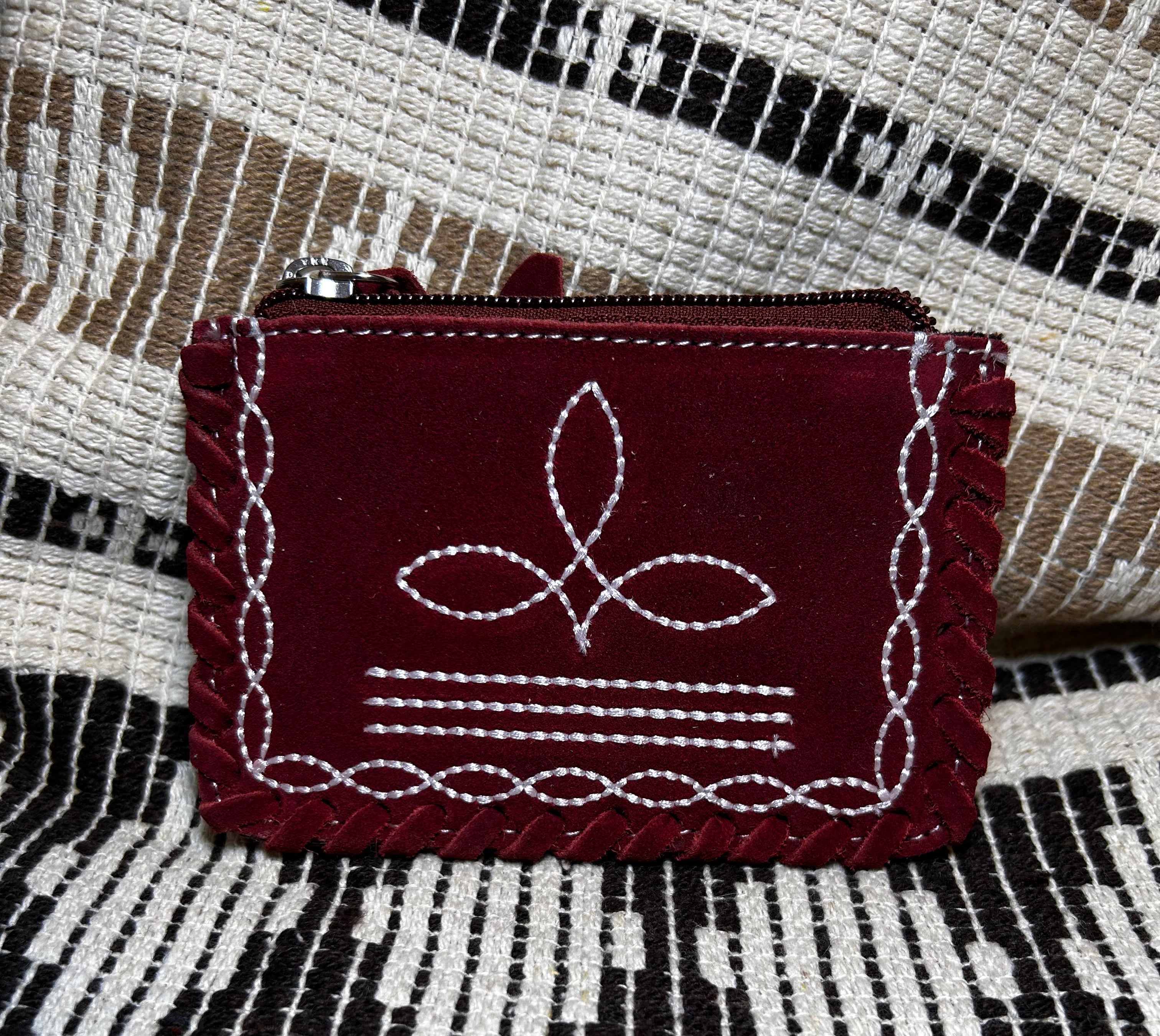 Arlington Suede Boot Stitch Coin Purse-Coin Purse-Deadwood South Boutique & Company LLC-Deadwood South Boutique, Women's Fashion Boutique in Henderson, TX