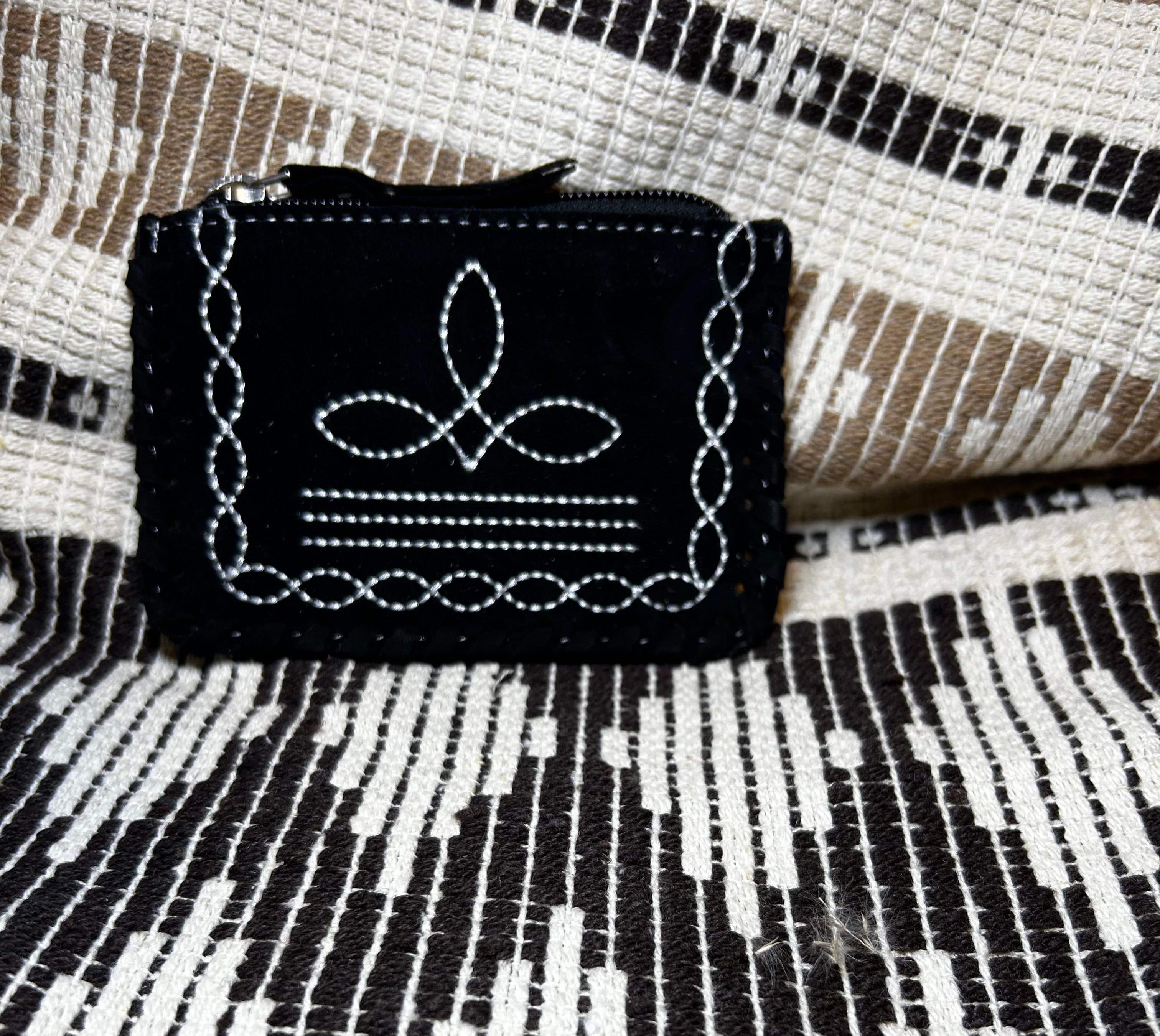 Arlington Suede Boot Stitch Coin Purse-Coin Purse-Deadwood South Boutique & Company LLC-Deadwood South Boutique, Women's Fashion Boutique in Henderson, TX