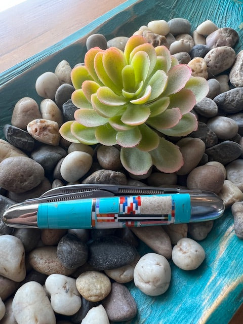 Ethan Turquoise Inlay Knife 2.5"-Knives-Deadwood South Boutique & Company-Deadwood South Boutique, Women's Fashion Boutique in Henderson, TX
