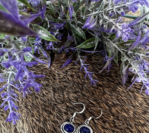 Lapis Roped Sterling Silver Earrings-Earrings-Deadwood South Boutique & Company-Deadwood South Boutique, Women's Fashion Boutique in Henderson, TX